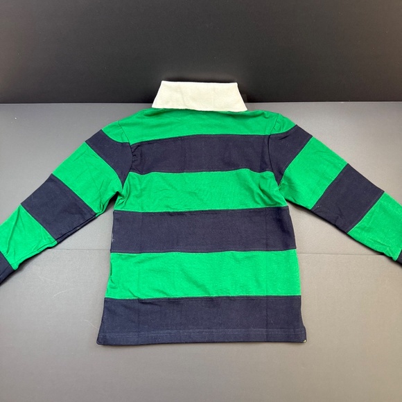 Sport oil Boy’s Green and Blue cotton Rugby Shirt with Classic Fit - Picture 2 of 7